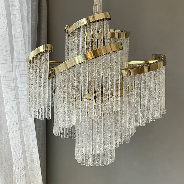 Hearts and Beams Spiral Chandelier